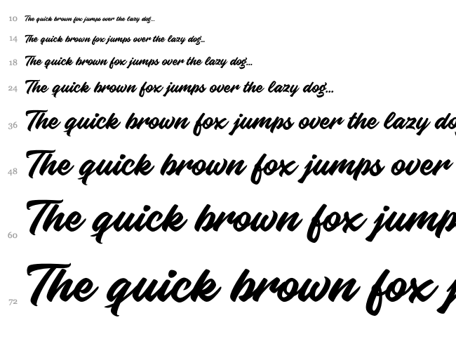 Knight Brush font waterfall